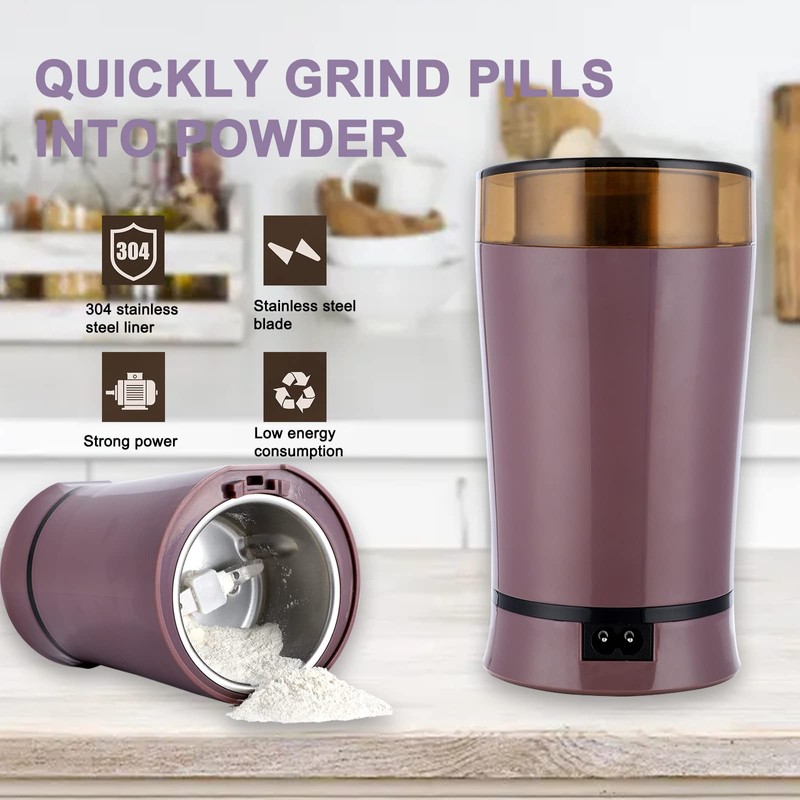 Electric Pill Crusher Grinder-Grind and Pulverize Multiple Pills，Small and Large