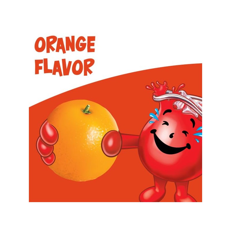 Kool-Aid Unsweetened Soft Drink Mix, Orange, 15OZ, 48 CT