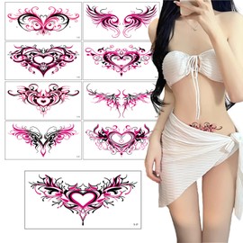 9 Pcs Tattoo Stickers, Long Lasting Waterproof, Tattoo Stickers, Body Seal, Cute, Waterproof, Long Lasting, Tattoo Sticker, Stylish, Men's Killer, 3D, Women's Scars D