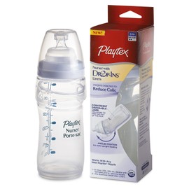 Playtex Baby Nurser Baby Bottles with Disposable Drop-Ins Bottle Liners, 8 Ounce