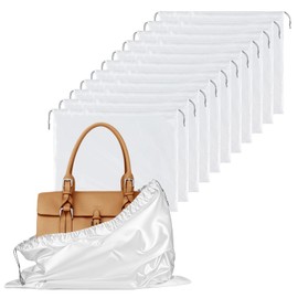 Dust Bags For Handbags 12 PCS Dust Proof Purse Storage Shoe Travel Portable Bag Cover With Drawstring Handbag Organization Covers Shoes Organizer Cabinet for Packing Organizers Toiletry Bags