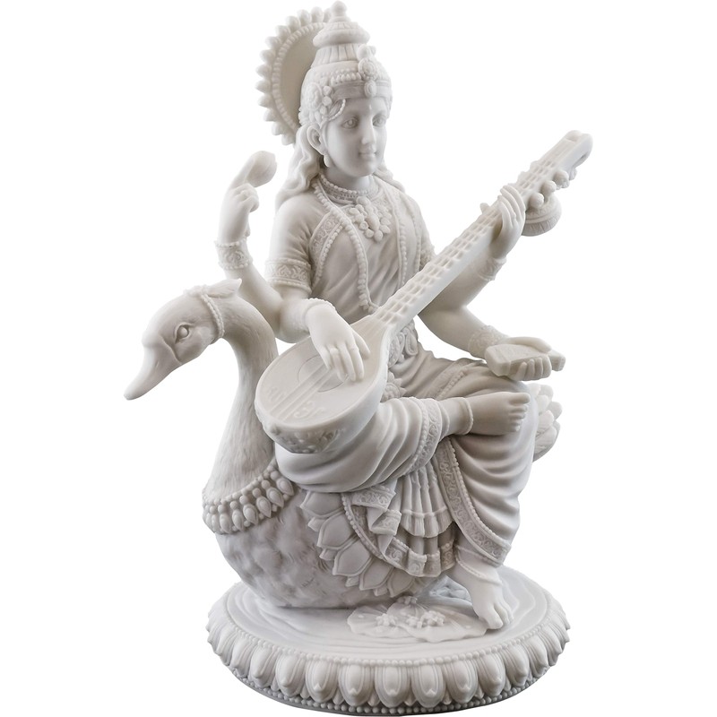 Top Collection 8" H 7" W Saraswati on Swan Statue