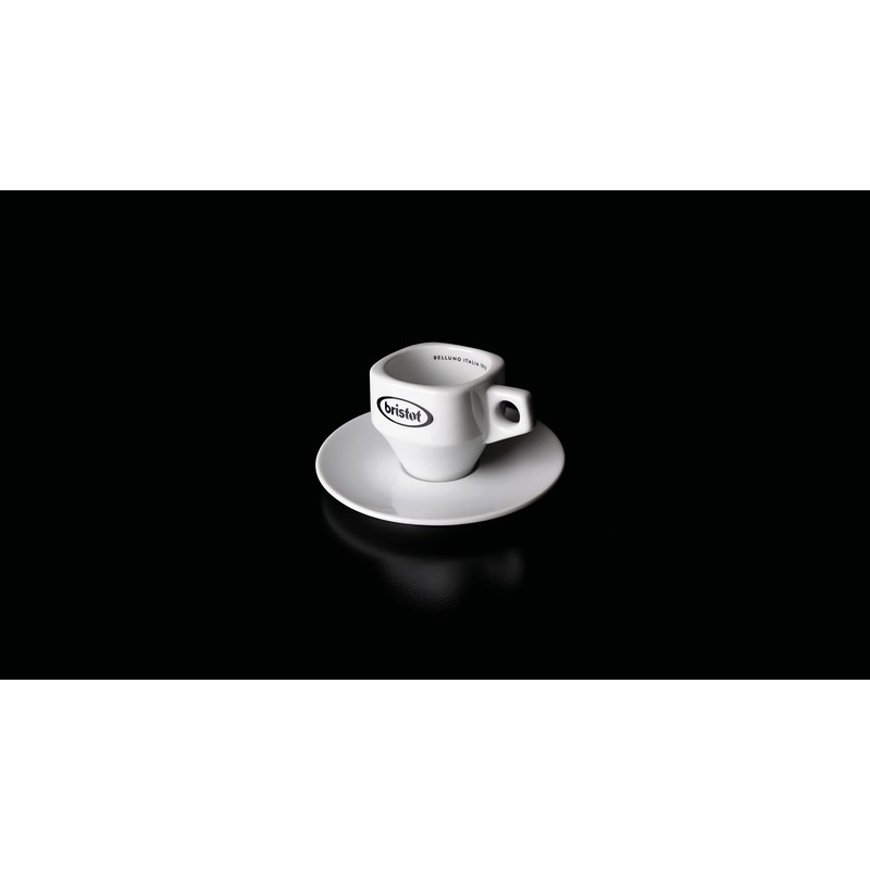 Bristot Porcelain Espresso Cups with Saucers | Dolomit Espresso Cup