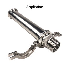 Fitvell Sanitary Spool Tube Tri Clamp Tube 6" Length with 1.5" Tri Clamp 50.5mm Ferrule Flange 304 Stainless Steel Seamless Round Tube （pack of 2）