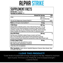Alpha Strike NDS Nutrition Maximize Stamina, Endurance, Overall Health - Increase Lean Muscle and Strength - 60 Capsules
