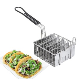 Sonhomay Taco Fryer Basket, Taco Shell Fryer, 4 Shells Deep Fryer Taco Holders with Detachable Handle, Taco Shell Maker for Baking Fryer Air Frying Kitchen Cooking Tools