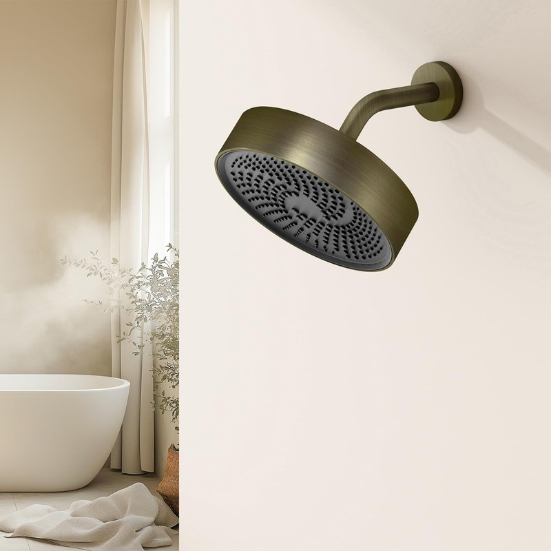 AULEEND，high pressure shower heads，with Anti-Clog Rubber Jets - 360° Rotation