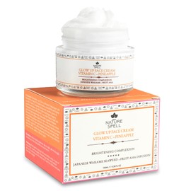 Nature Spell Vitamin C Face Cream Moisturiser 100ml, Radiant Face Cream Infused With Japanese Wakame Seaweed, Targets Dark Spots, Made in the UK