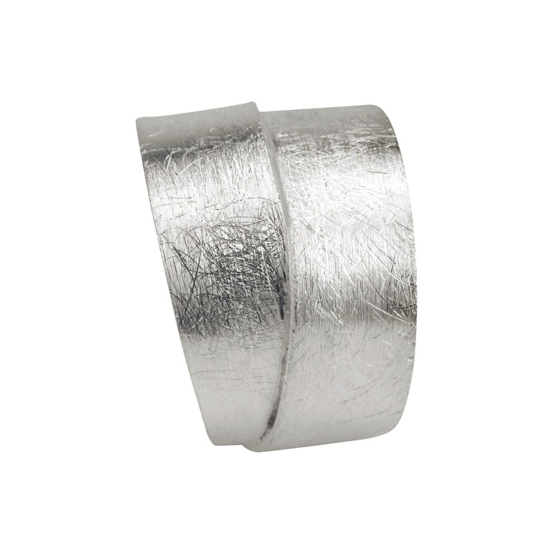 SILBERMOOS Women's Ring Band Ring Double Ring Two Rails Brushed