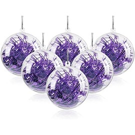 Uten 20Pcs Clear Plastic Fillable Ornament, Christmas Decorations Tree Ball, DIY Craft Ball, for Christmas Eve, New Years, Wedding Party Home Decor Bath Bomb(1.96"/50mm)
