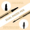 Boobeen 2-in-1 Eyebrow Pen and Gel, Microblading 4 Fork Tip