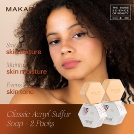 MAKARI Classic Acnyl Sulfur Soap 2-Pack (7 oz) | Clarifying Bar Soap for Blemish-Prone Skin | Helps Cleanse Pores & Balance Oil | For Oily & Combination Skin