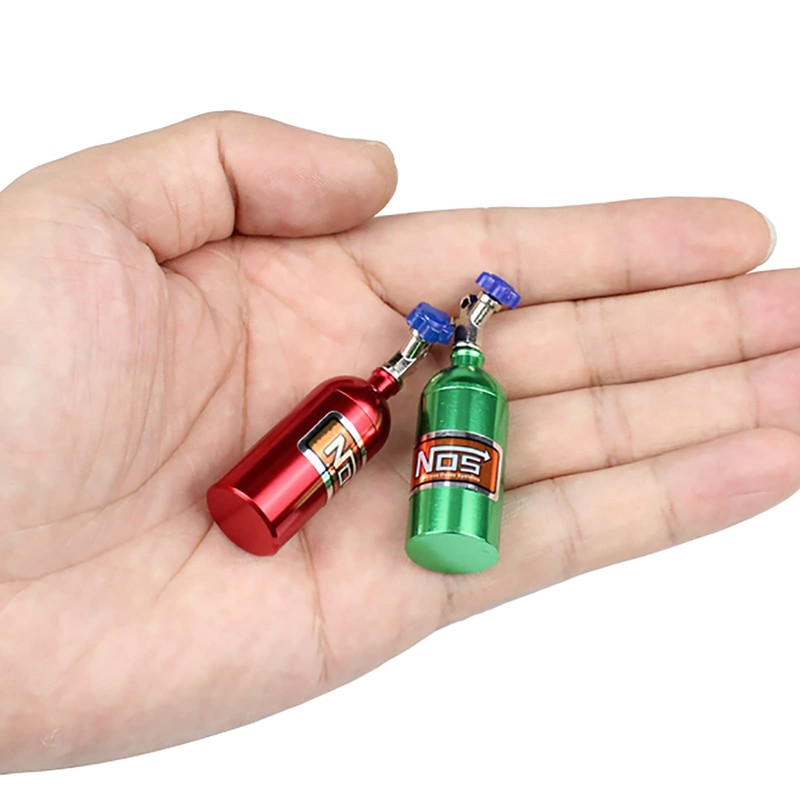 KEEDA 2 PCS Metal Simulated NOS Nitrogen Bottle with Bracket