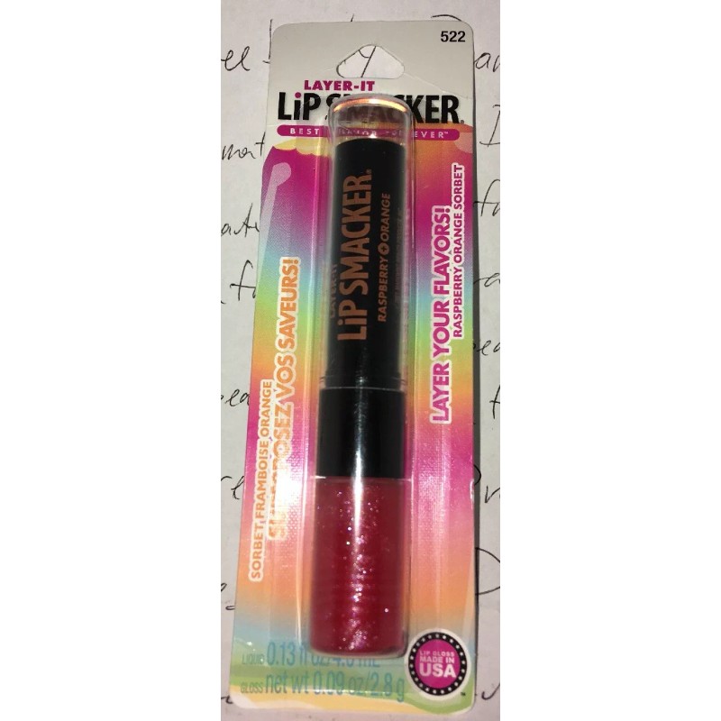 Bonne Bell Layer-It Flavor Lip Smacker Balm Gloss Duo *RASPBERRY