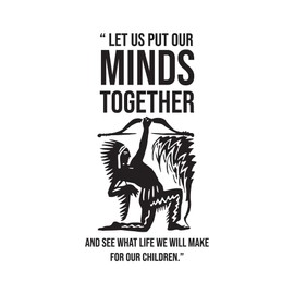 Nursery Let us Put Our Minds Together Inspirational Family Quote Vinyl Wall Design Wall Art Sticker Designs Vinyl Stickers for Home House Walls Rooms Windows Bedroom Decoration Size (14x14 inch)
