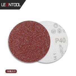 LEONTOOL 50 PCS 4 Inches Sanding Discs Hook and Loop 40 Grit Sanding Pads for Orbital Sander Round Orbital Sandpaper No Hole