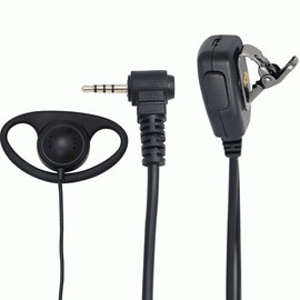 CABLEPELADO Headphones with PTT Microphone for Transmitter Walkie Yaesu Vertex Headset for Walkie Talkie Bi-directional Radios, 3.5mm Jack 4 Pin 1m