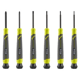 RYOBI - Set of 6 Precision Screwdrivers with Magnetic Head - RHSDSPC6