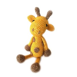 HardiCraft DIY Crochet Kit with Instructions and Material for Giraffe George, 30 cm. Individual Gift