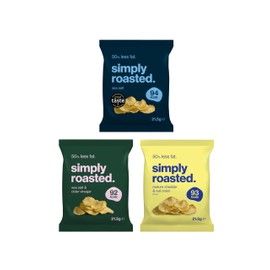 Simply Roasted - Classic Mixed Case Impulse Bags | Four Unique Flavours | Less than 99 calories | 50% less fat | Low in Salt | Triple Cooked British Potato