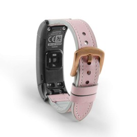 C2D JOY Leather & Silicone Mixed Strap Compatible with vivosmart HR/HR+ Plus Activity Tracker Replacement Band (Brown)