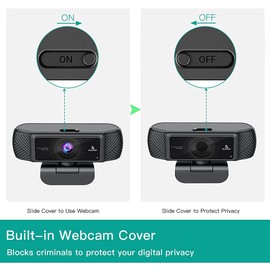 2021 AutoFocus 1080P Webcam con micrófono y cubierta de privacidad, NexiGo Business Streaming USB Cámara Web Plug and Play, para clase en línea, Zoom Meeting Skype Facetime Teams, PC Mac Laptop Desktop