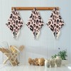 Paños de cocina con estampado de leopardo rosa y negro,