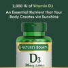 Nature's Bounty Vitamin D3 2000 IU | Supports Immune Health,