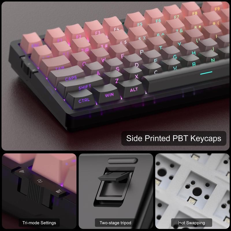 MAGEGEE Light100 Creamy Keyboard Wireless, 96% Gasket Hot Swappable Keyboard