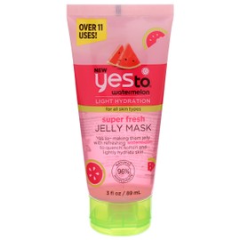 Yes To Watermelon Refreshing Jelly Mask, Quenching Lightweight Gel Mask That Helps Soften & Lightly Hydrate Skin, With Antioxidants, Lycopene & Vitamin C, Natural, Vegan & Cruelty Free, 3 Fl Oz
