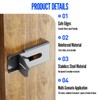 Sliding Door Lock, 90 Degree Door Hasp Latch Lock, Stainless