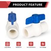 (Pack of 20) EFIELD 1/2 Inch PVC Ball Valve (FPT
