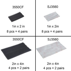 Dual Lock Fastener 1in x 2in 8pcs Reclosable Interlocking Tape Heavy Duty Adhesive Hook Lock Sticky Back Mushroom Mounting Tape Black Color for Indoor and Outdoor