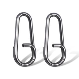 BBBF 100pcs Oval Lure Snap Connector High Strength Stainless Steel Dual Ring Fishing Lure Connector for Saltwater Fishing Durable Oval Shape Lure Snap Fishing Gear for Anglers (3#143.26lb-100pcs)