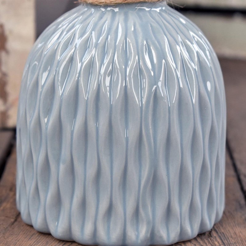 Bottle Shaped Vase Ceramic Decorative Vases Embossed Flower Arrange Display