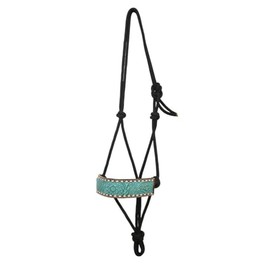 Rafter T Ranch Company Turquoise Floral Buckstitch Rope Halter
