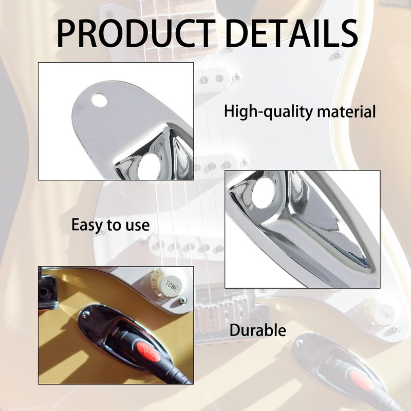 Nextpal 2 Pcs Guitar Jack Plate, Output Jack Socket Plate