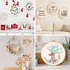 AOBOPLE 18 Pcs 6 Sizes Round Bamboo Embroidery Hoop Adjustable