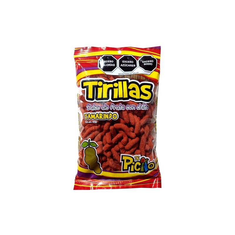 Picao Tirillas Tamarindo - Dulce de fruta con chilito -