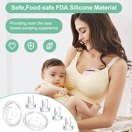 PDFans - 6 piezas de válvulas de pico de pato y diafragma de silicona para extractor de leche portátil piezas de repuesto para Momcozy/TSRETE/Medela/Spectra S12 S9 reemplazo accesorio