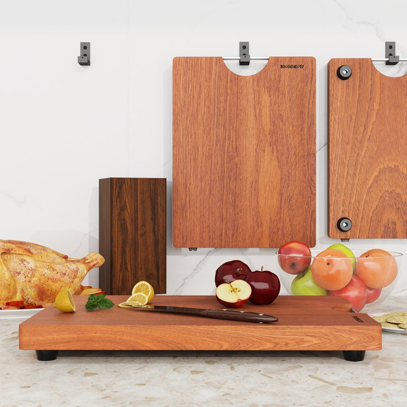 Brosisincorp Solid Sapele Wood Cutting Board - Medium 14.96" x