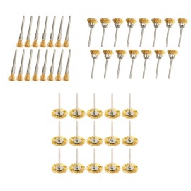 Cahuczlhoz For Dremel Rotary Tool Die Grinder 45Pcs Wire Brush Wheel Cup Pen Brush Mix Set