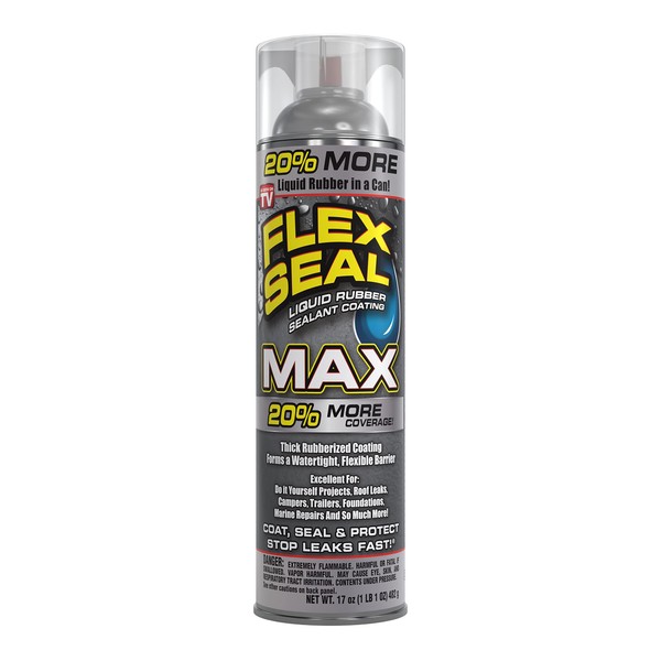 Flex Seal MAX, 17 oz, 1-Pack, Clear, Stop Leaks Instantly,