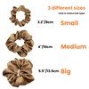 3 Pieces Satin Scrunchies Set for Hair No Crease Elastic