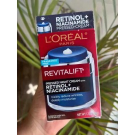L´Oréal Crema Hidratante De Noche Retinol + Niacinamida 48g Tipo de piel Todo tipo de piel Crema de noche prensada con retinol, niacinamida, reduce vi