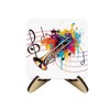 Trombone Cork Coaster Set - Colourful Abstract Instrument Gifts for