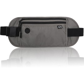 Mythya Carteras para Pasaporte, Cinturón de Dinero de Viaje Oculto de Seguridad, Tecnología Protectora RFID/Bolso Seguro para Pasaporte y Dinero (Gris)