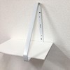 Wake Sangyo Triangle Shelf Bracket, White, 9.8 x 11.8 inches