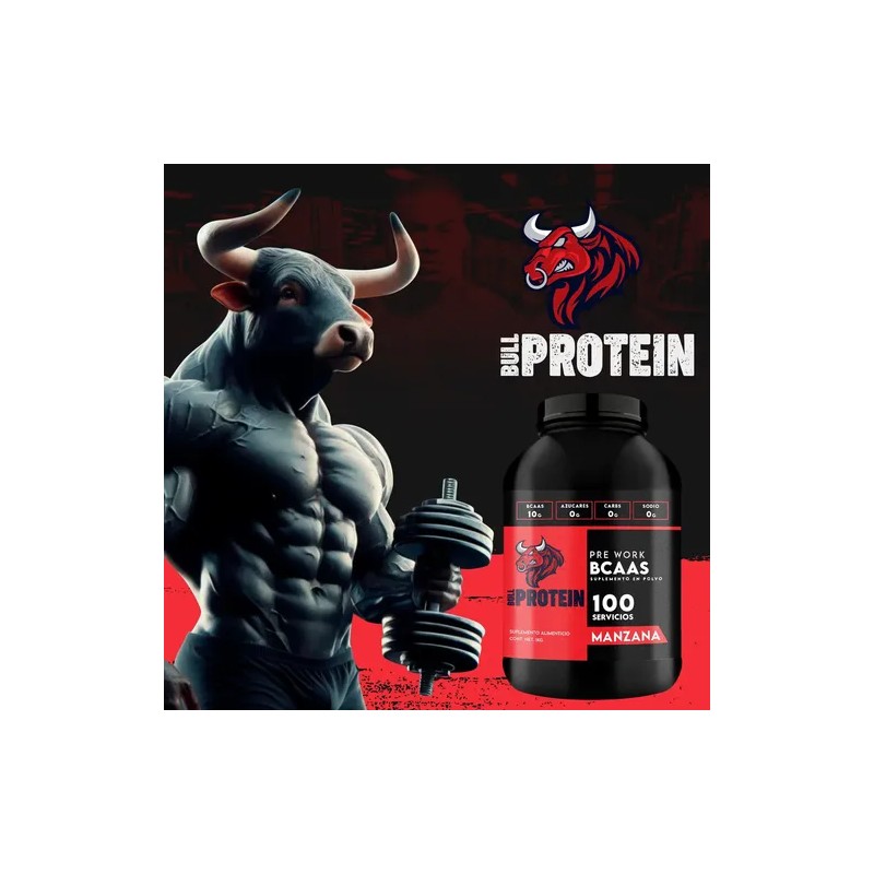 Aminoácidos Bcaas Bull Protein 1kg 100 Servicios Sabores