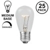 Novelty Lights 25 Pack S14 Outdoor Patio Edison Replacement Bulbs,